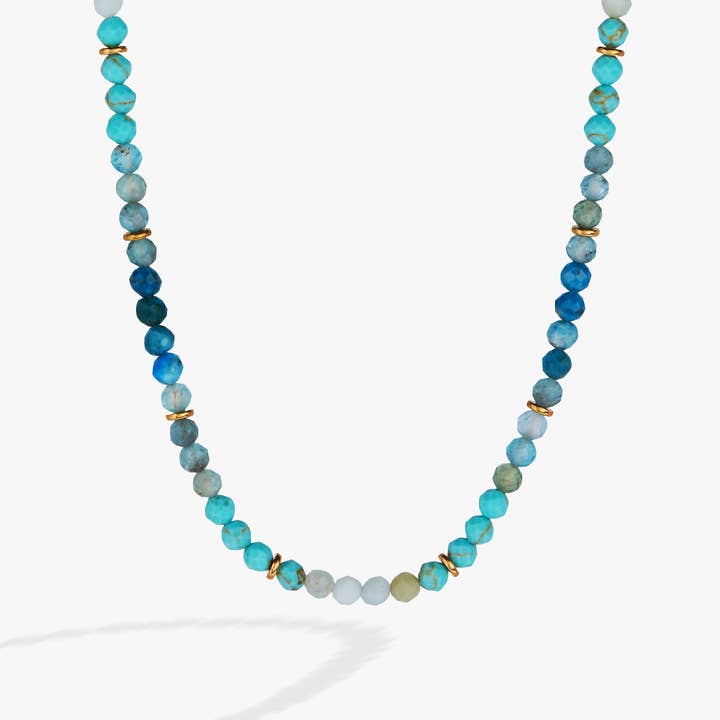 Turquoise Ombre Semi-Precious Beaded Necklace for wholesale by Alex and Ani