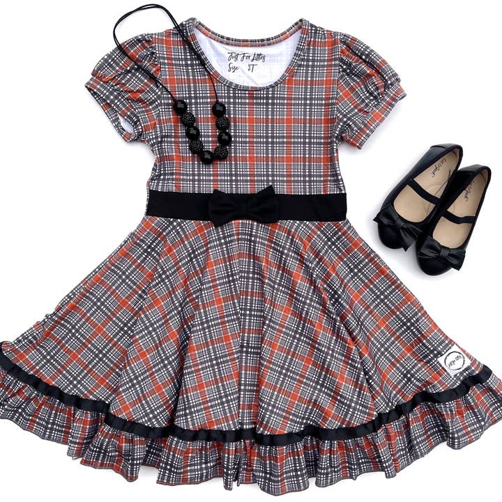 Sortternet Kjole med Sving for engroshandel hos JustForLittles