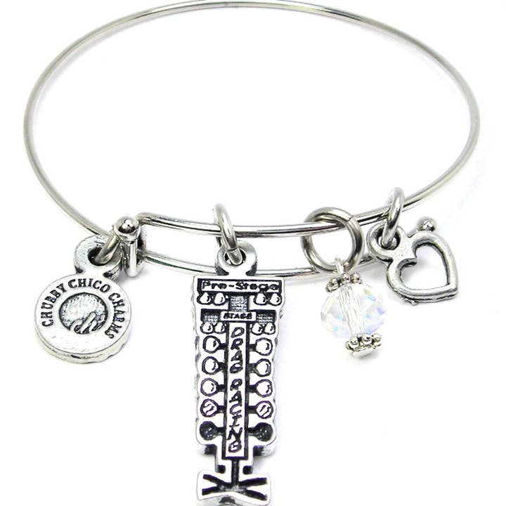 Drag Racing Light Tree Uitbreidbare Bangle Armband Cars Race voor wholesale door Chubby Chico Charms