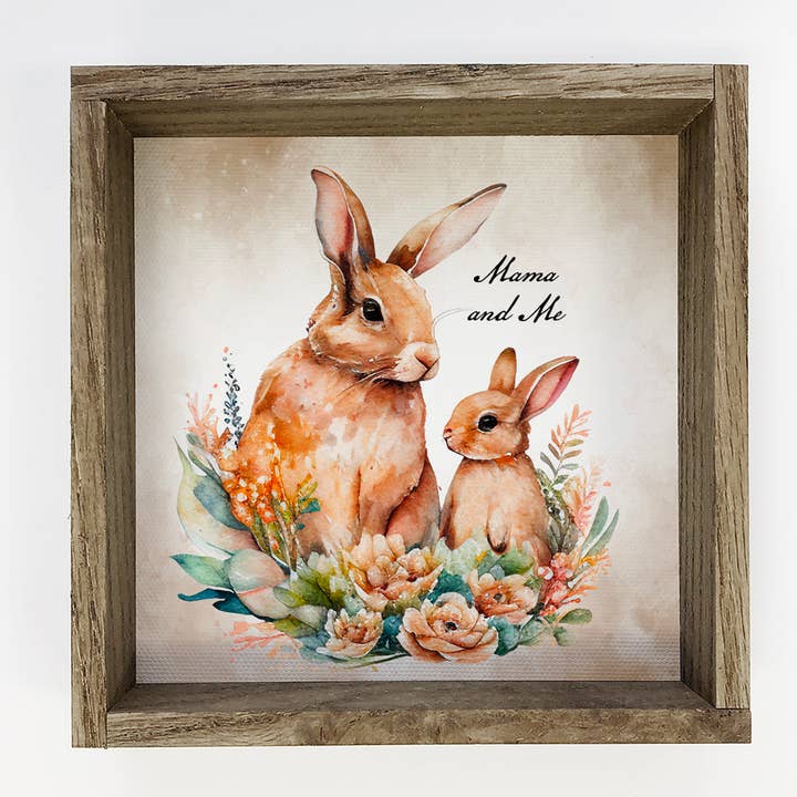 Mama and Baby Bunny - Cute Mother's Day Decor for Mom for wholesale by Hangout Home