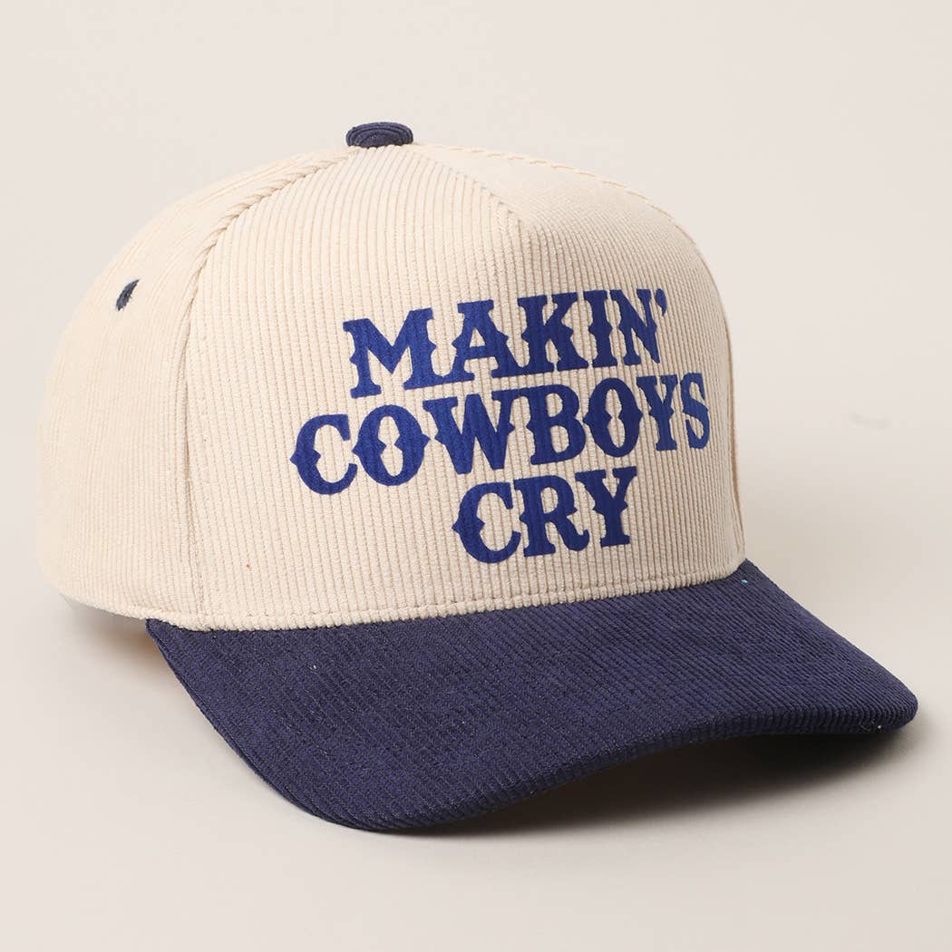 Fashion City - Wholesale Truckerpet - Dames - MAKIN' COWBOYS CRY Corduroy Trucker Pet15