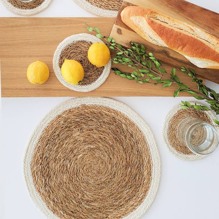 KORISSA - Wholesale Coasters - Handwoven Savar Coaster Trivet-Set of 42