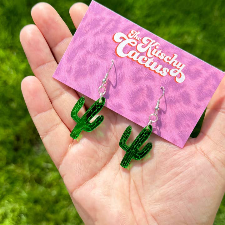 Cool Water (mini)- Cactus Earrings for wholesale by The Kitschy Cactus