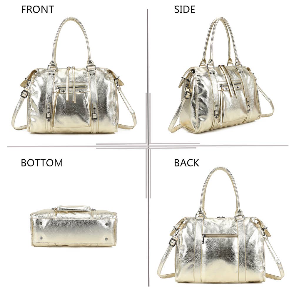 Gallantry - Wholesale Top Handle Bag - Women's - Skyla Metallic Large(R-1979-5)9