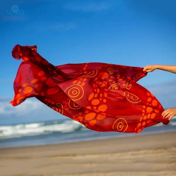 Pareo rojo Star Dreaming//Pareo para venta al por mayor de Sunzi