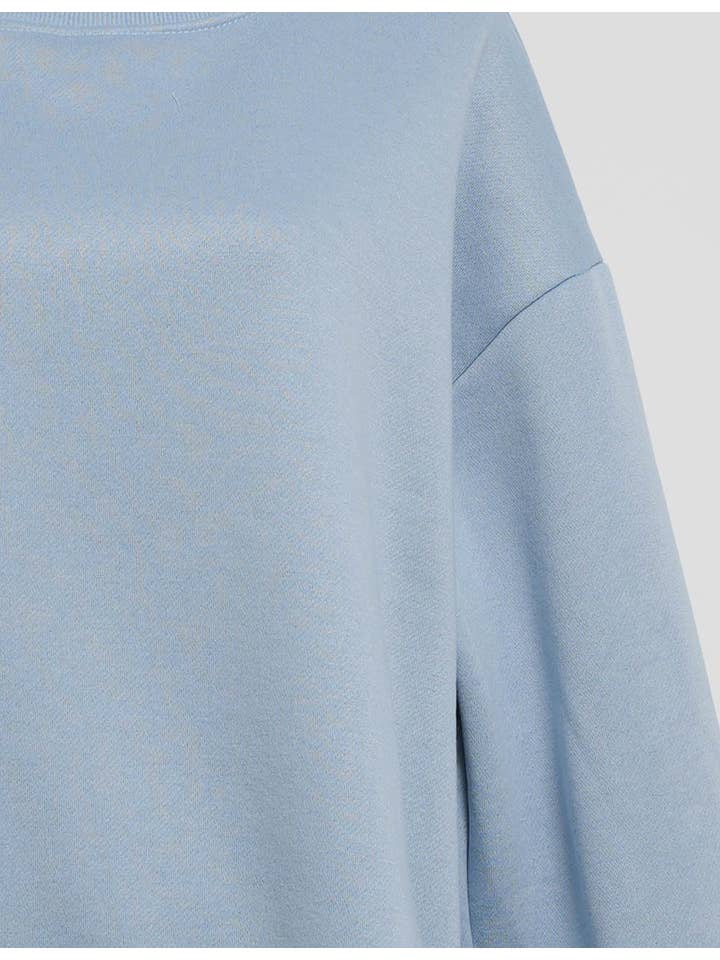 Sweetkama - Wholesale Sweatshirt - Women's - Ladies Solid Long Sleeves Round Neck Close Top H6620110