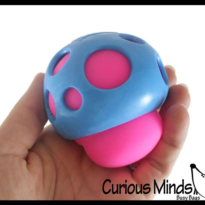 Curious Minds Toys - Wholesale Squishy Toy - Kids & Baby - 1 Mushroom Nee Doh Soft Squeeze Stress Ball