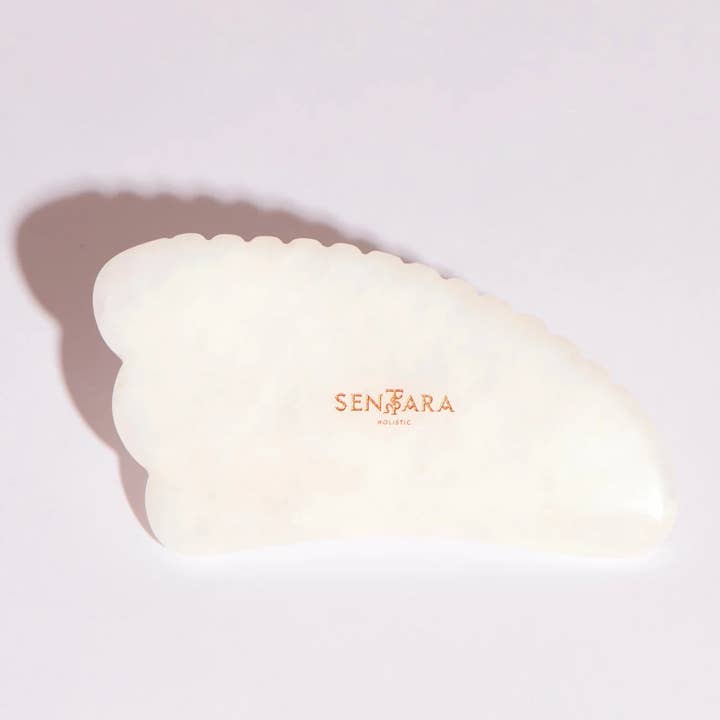 GUA SHA JADE WHITE TOOTH HORN - Sentara for wholesale by Ecohesens