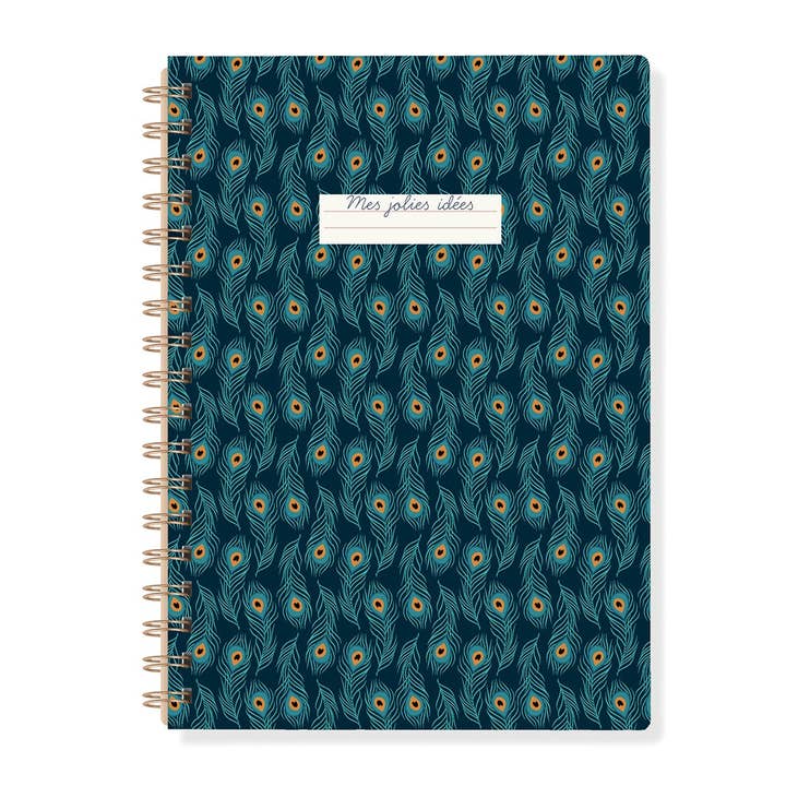 A5 spiraalvormig notitieboek - Peacock voor wholesale door Maison Royal Garden