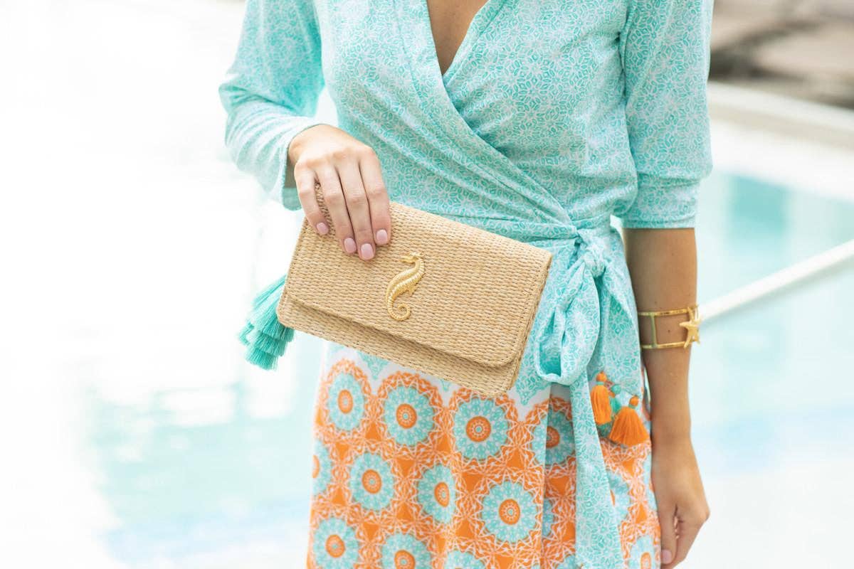 Lisi Lerch - Vente Pochette – femme - Pochette en paille rubis - WS11