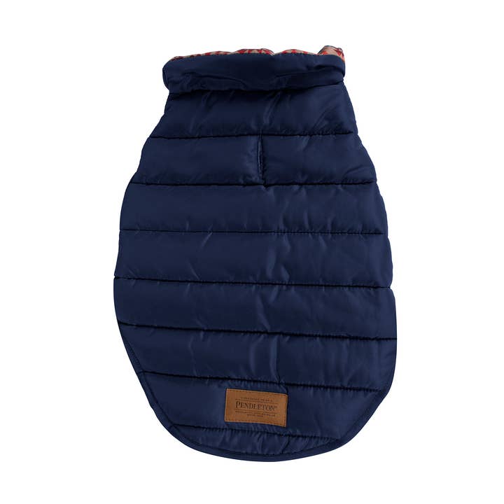 Pendleton Puffer Style Adjustable Dog Coat - Pilot Rock for wholesale by Carolina Pet Company