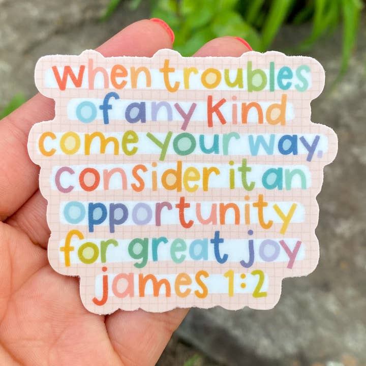 Autocollant When Trouble Come Your Way pour la vente par Creately Design Co. LLC