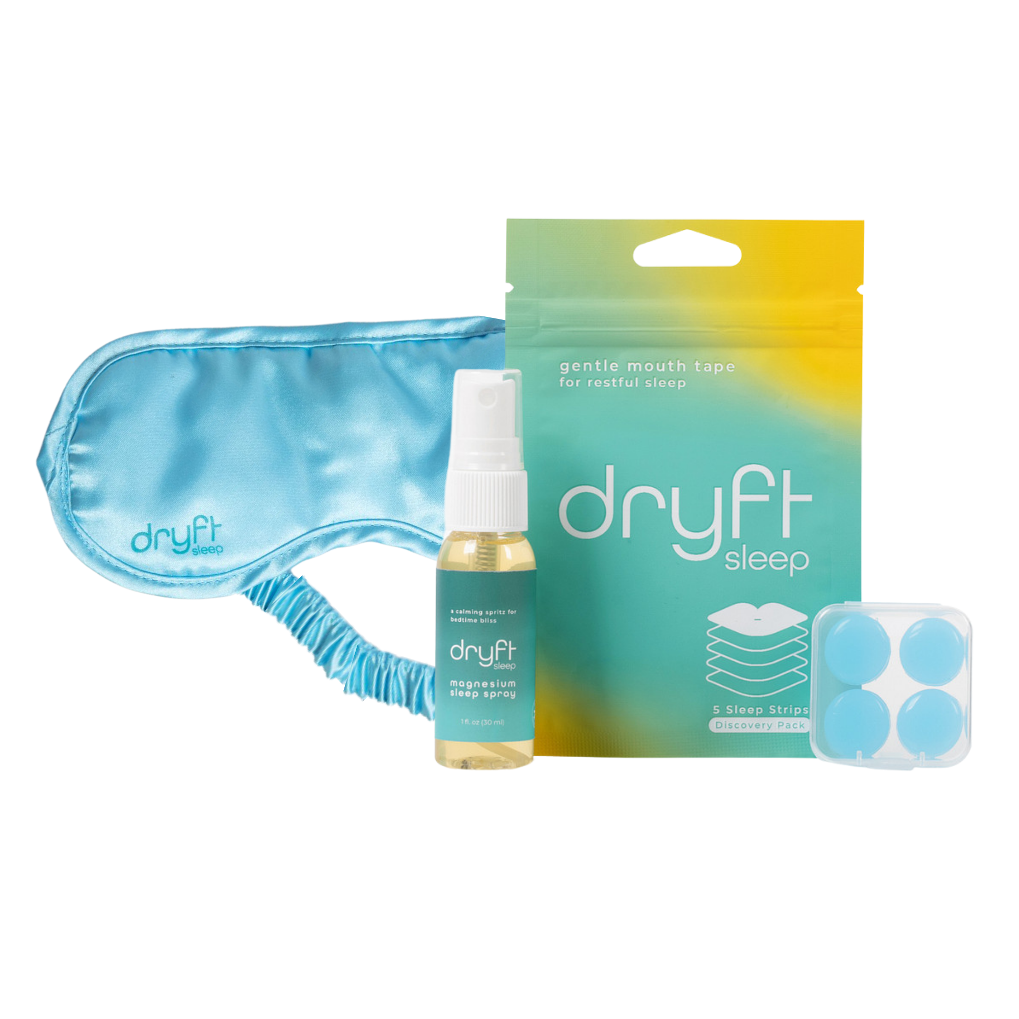 Dryft Sleep LLC – wholesale Sovmask – Sömnkit (Resekit: Muntejp, Öronproppar, etc.)1