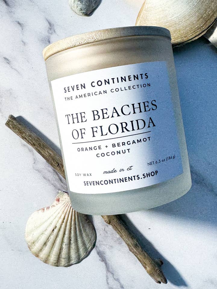 The Beaches of Florida Candle for wholesale by Seven Continents