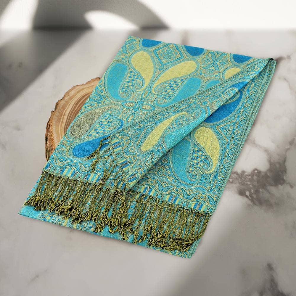 Sensibling Corp. - Wholesale Scarf - Women's - Large Paisley Pashmina Scarf Shawl11