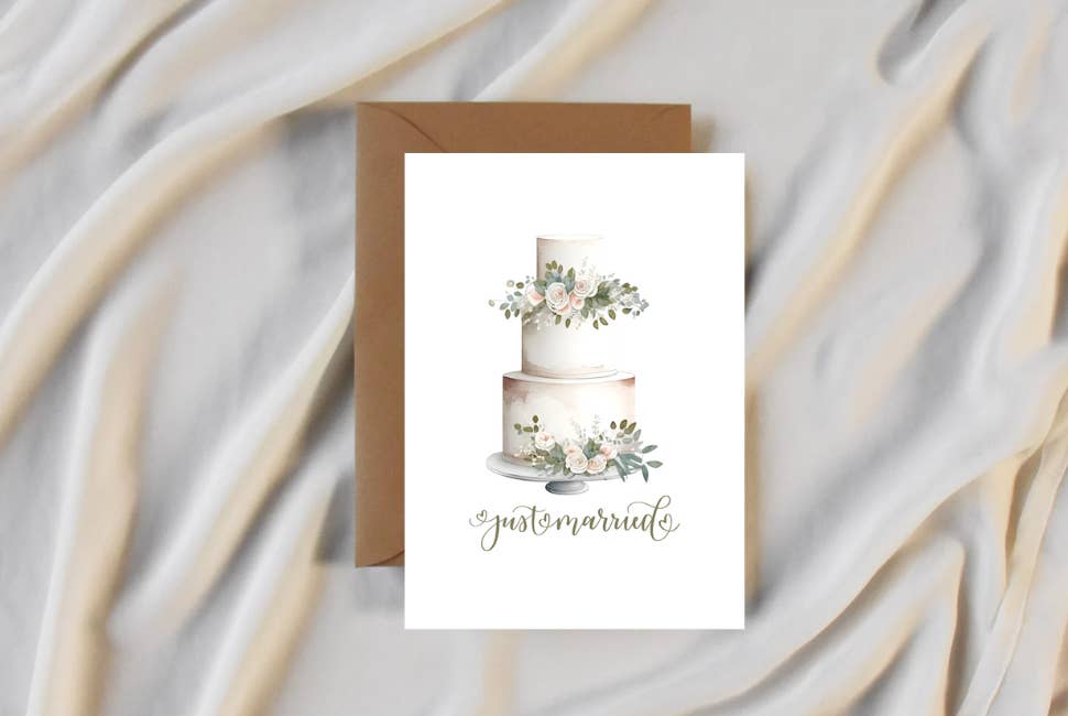 Party Collective - Wholesale Wedding Card - Just Married Card