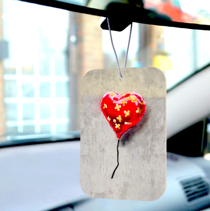 URBAN.ITY SRL - Wholesale Car Freshener - Unisex - Banksy Car Air Freshener - "Bandaged Heart"1