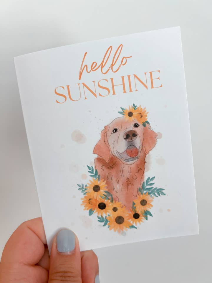 Hello Sunshine Greeting Card for wholesale by A&F Bonetique