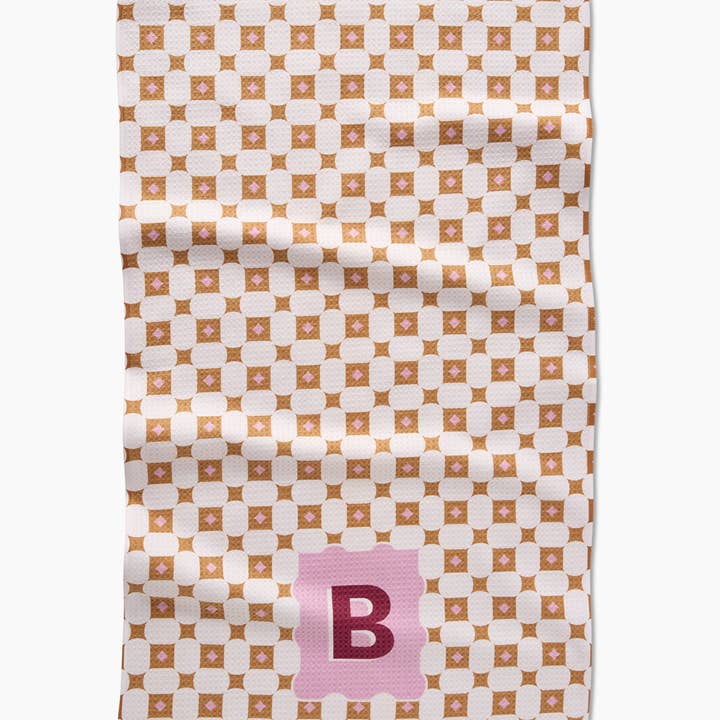 Geometry - Wholesale Tea Towel - Geometry Monogram Tile Tea Towel