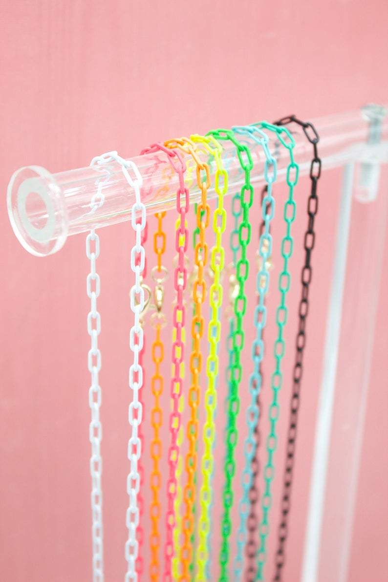 MIA Jewelry - Wholesale Link & Chain Necklace - 18K Gold Filled 3mm Enamel Paper clip Chain (G200)0