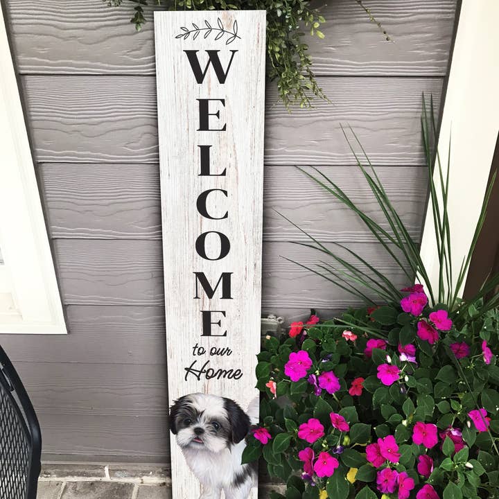 E&S Pets - Wholesale Sign - Shih Tzu, black Welcome sign