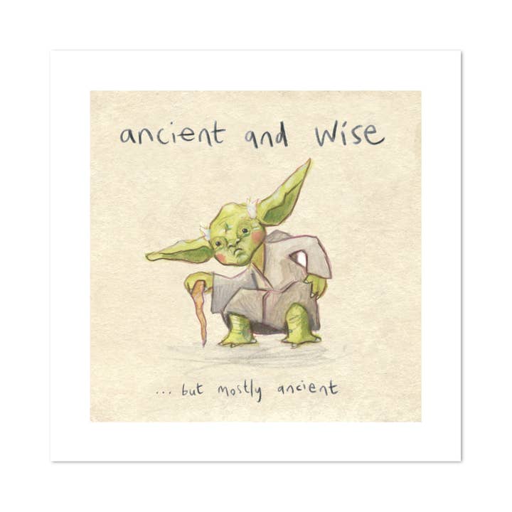 Ancient and Wise - Yoda - Star Wars - Digital Print for wholesale by The Grey Earl