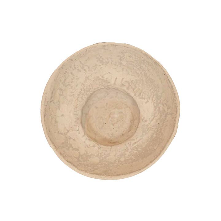 Foreside Home & Garden - Wholesale Decorative Plate/Dish/Bowl - Turner Footed Decorative Bowl Cream Paper Mache