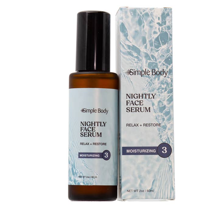 Nightly Face Serum, 2oz for wholesale by Simple Body