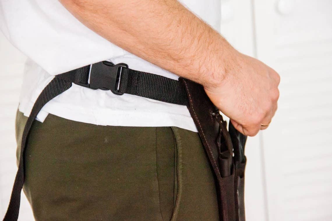 Pikore – Engroshandel Forklæde – Læder frisører forklæde2