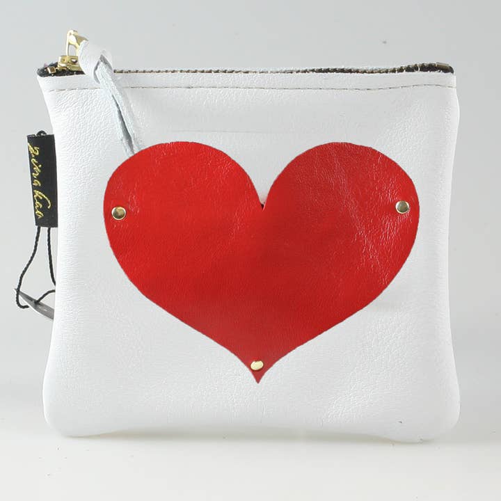 Zina Kao Exclusives - Wholesale Pouch - Women's - The Soft Heart Applique: 3 sizes!