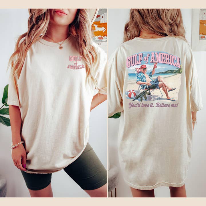 NVC Ecommerce LLC - Wholesale T-Shirt (Graphic) - Women's - Gulf of America Trump Sweatshirt, Trump Ocean T-Shirt