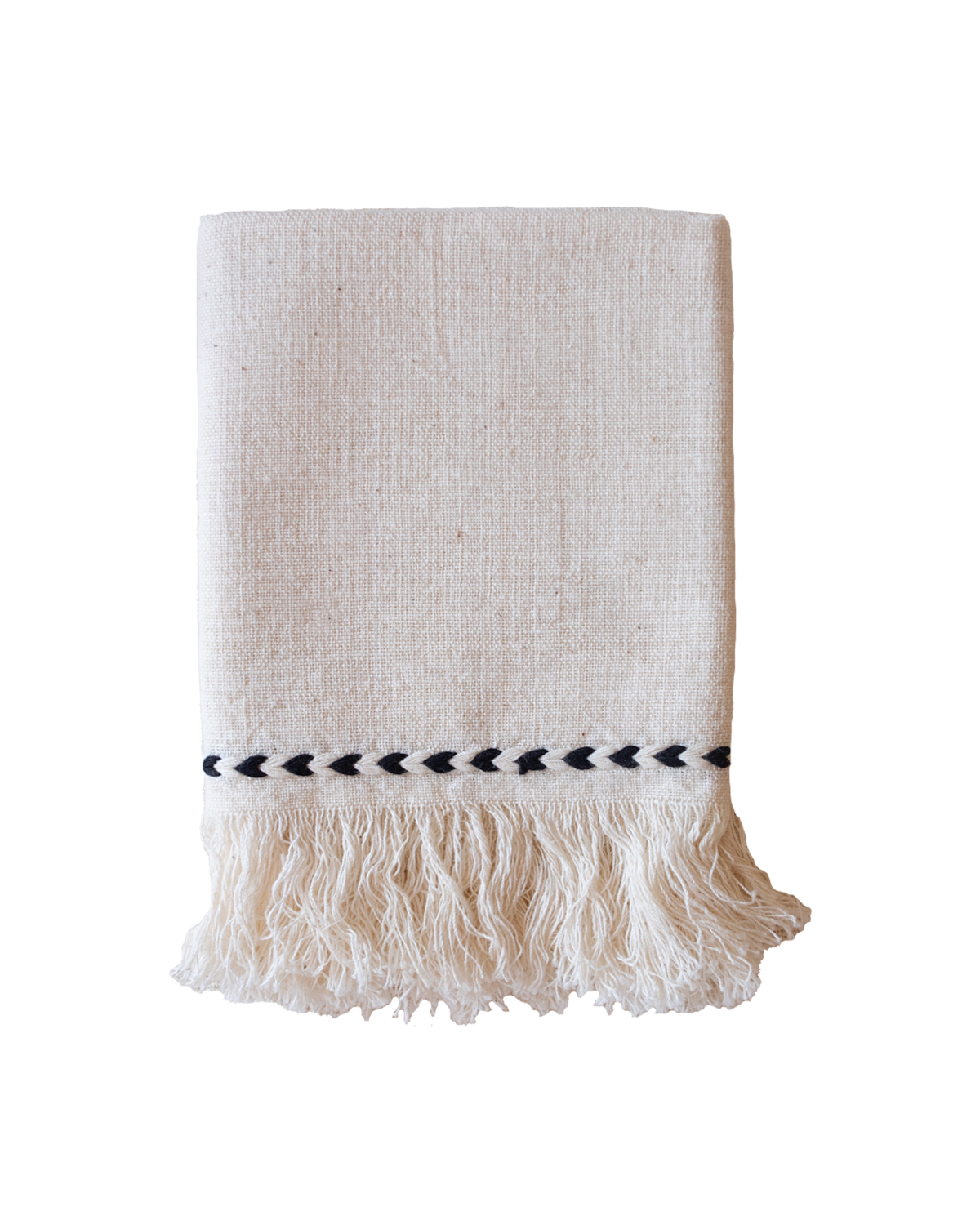 kd weave - Vente Serviettes de table en tissu - Serviette avec Détail de Tresse Noire | Lot de 20