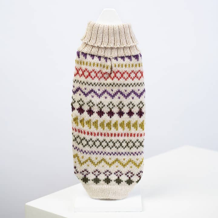 Beige stamme alpaka hundesweater for engroshandel hos Alqo Wasi