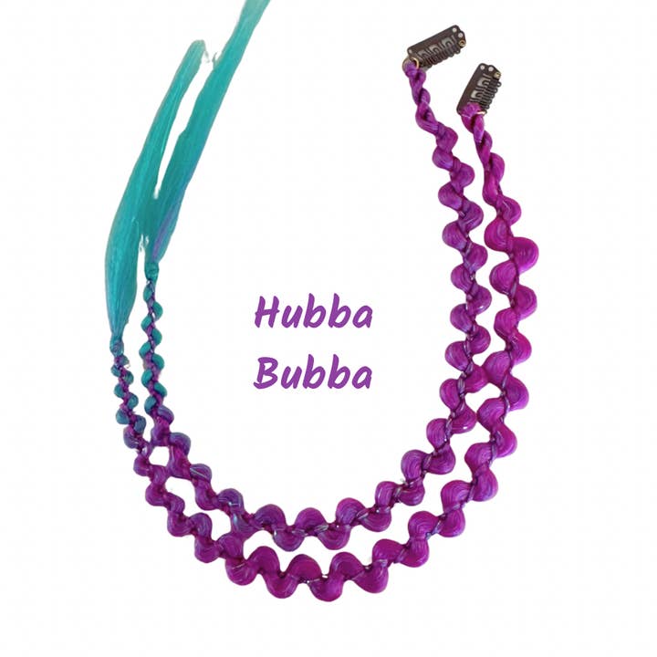 Long Fringe Clip Set - Hubba Bubba - 22" for wholesale by Poppet Locks
