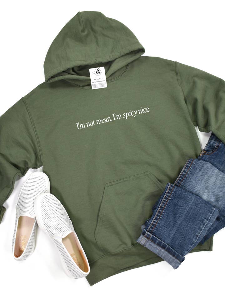 Je ne suis pas méchant, je suis gentiment épicé Sweat à capuche douillet pour la vente par Blonde Ambition | Jewelry | Valentines Gift & Sweaters