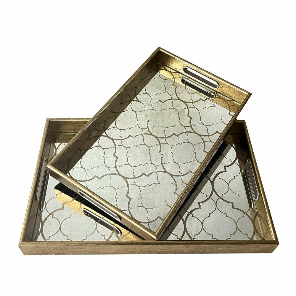 A&B Home Group Inc. - Wholesale Decorative Tray - S/2 Silver RectangleTrays0