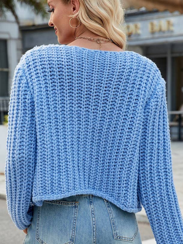 Miss Sparkling - Wholesale Cardigan - Women's - Cropped Knit Cardigan