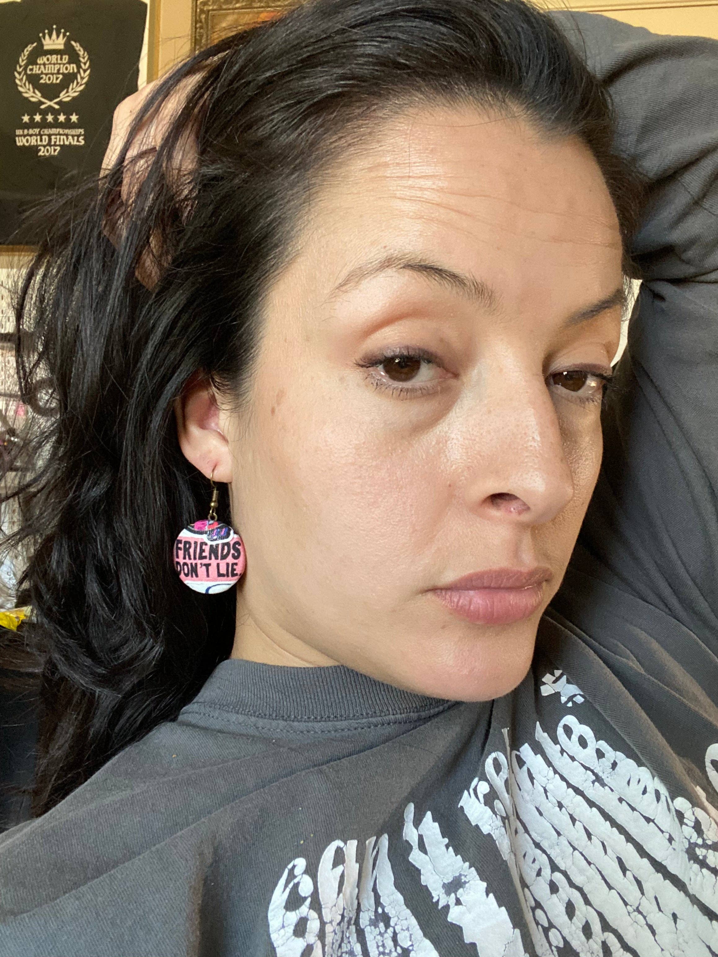 Made Brite Creations - Wholesale Dangle Earrings - Stranger Things Friends Don’t Lie Dangle earrings gift2