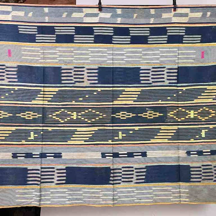 Vintage Baule African Cloth Textile "Wrapper" | 54" x 41" for wholesale by The Niger Bend