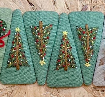 Quince Fables - Wholesale Barrette - Women's - Xmas Theme Embroidered Hair Barrette, Christmas Collection✅6