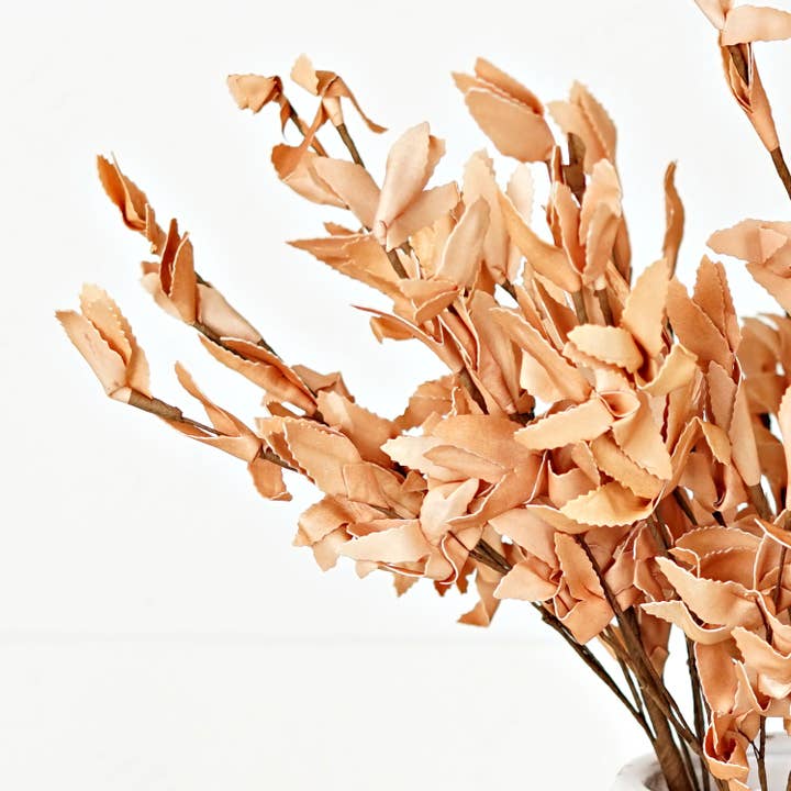 Holiday Depot Inc. - Wholesale Artificial Flowers - 30615- 22in Spray-PE Herb Leaves-Teastain-