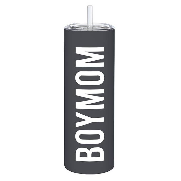 Matte Skinny Tumbler with Straw - Boy Mom for wholesale by Stephan Baby by Creative Brands