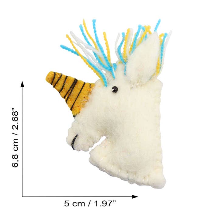 Tribal Trade GmbH - Wholesale Brooch - Brooch Pin Felt Unicorn4
