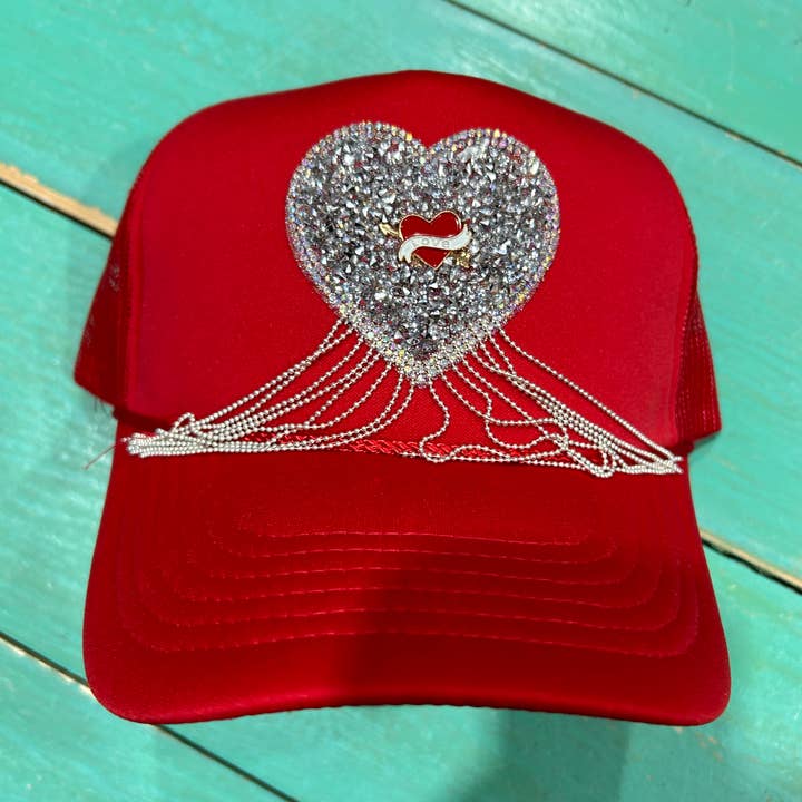 Love Rhinestone Trucker | Gorra de San Valentín | Cupido | Corazones | para venta al por mayor de Vibes Hat Company