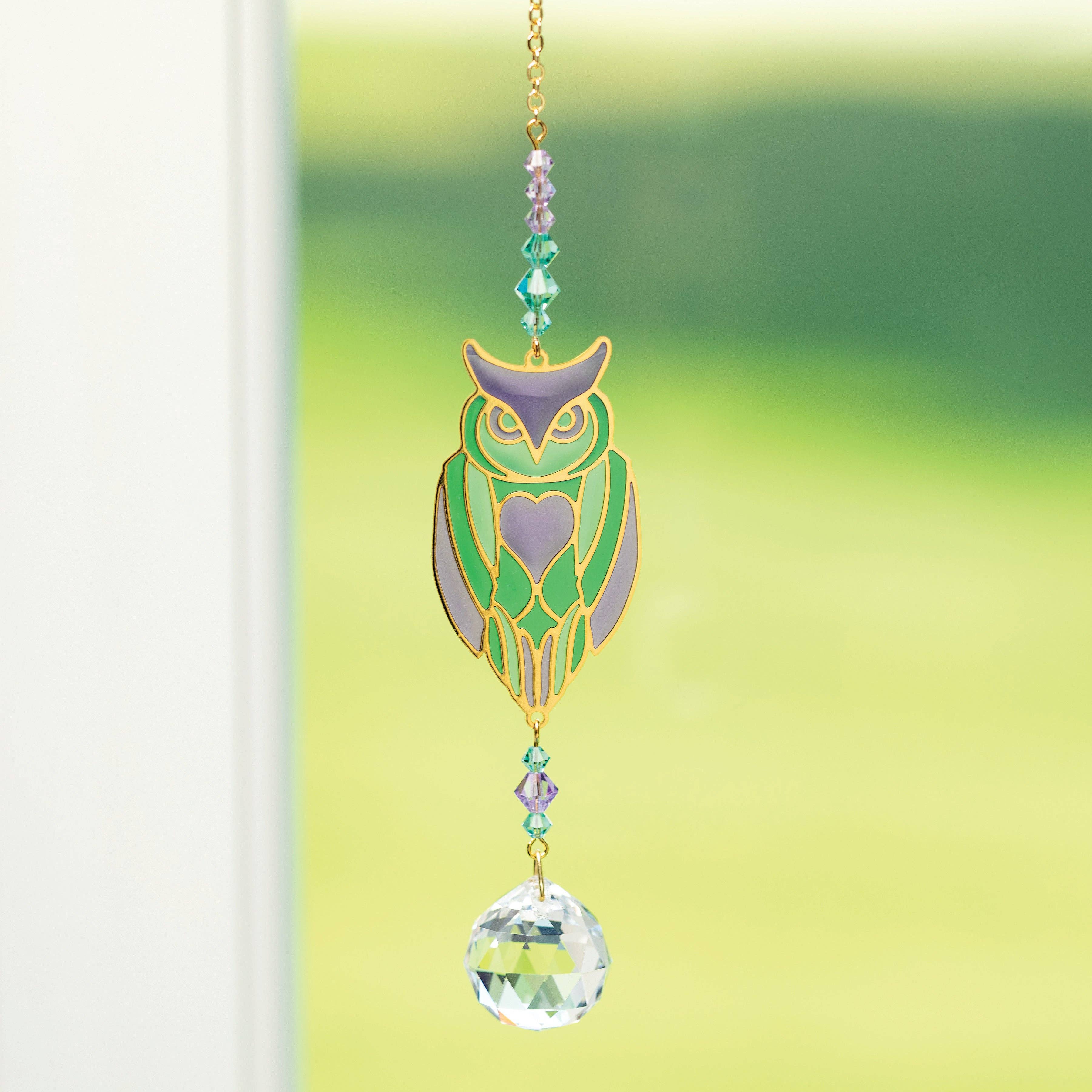 Woodstock Chimes - Wholesale Suncatcher - Crystal Dreams - Owl2