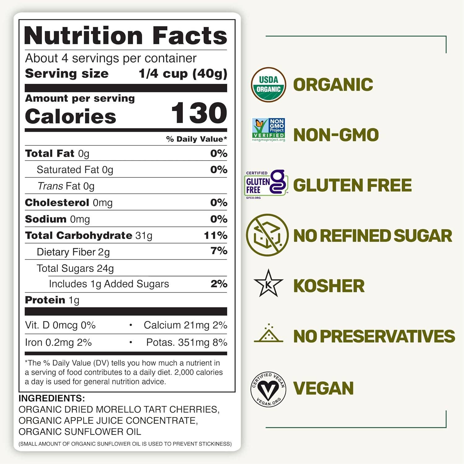 Happy Village - Wholesale Dried/Dehydrated Fruit - Happy Village Organic Whole Dried Tart Cherries 10 OZ3