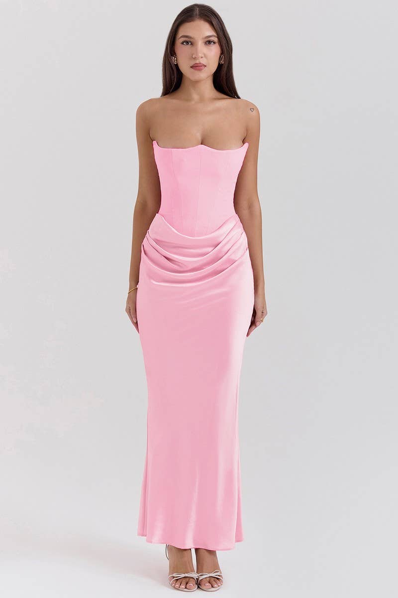 NINEXIS - Wholesale Dress - Women's - CWDMD5492_STRAPLESS BONED FITTED SOLID COLOR MERMAID DRESS17