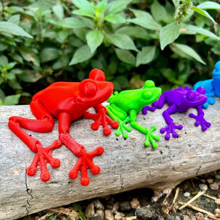 NumanPrints - Wholesale Fidget Toy - Kids - Happy Frog 3D Printed Articulated Moveable Toy Decorative