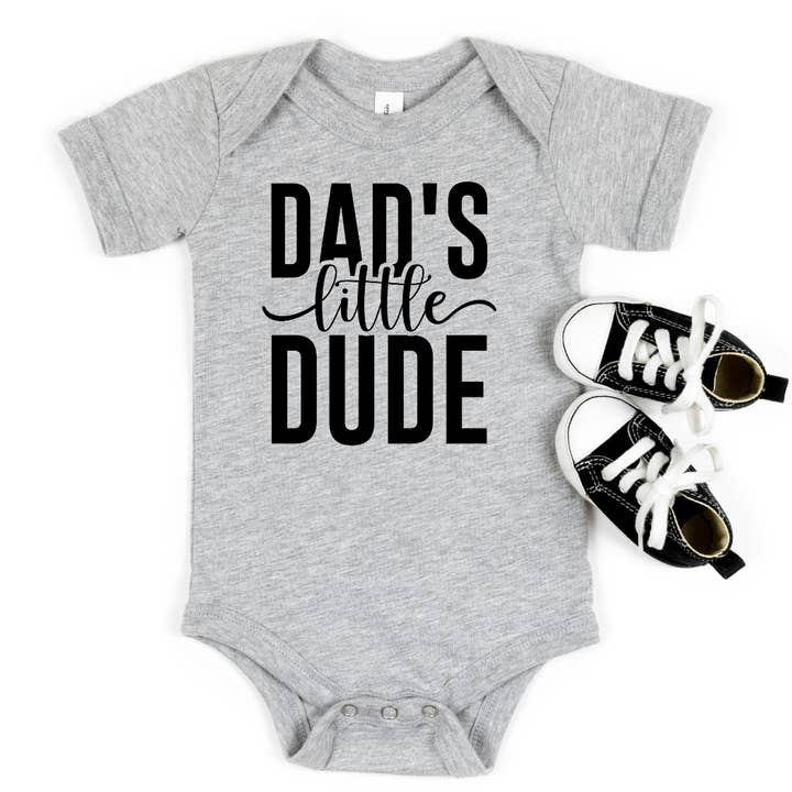 Dad's Little Dude Cotton Onesie Baby Gift for wholesale by Mama and Littles Apparel
