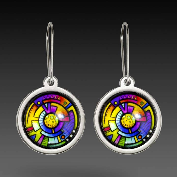 Abstract Dreams #4 Dangle Earrings for wholesale by Liz Sabol Jewelry Art